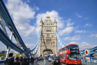 Tower Bridge crossing the River Thames in London, United Kingdom, Europe