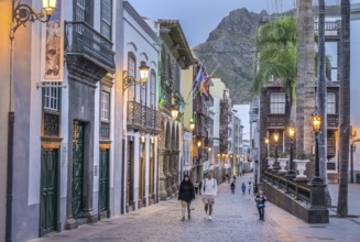 Calle O'Daly, Calle Real, Plaza de Espana, Old Town, Santa Cruz de La Palma, La Palma, Spain,