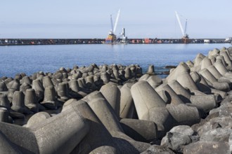 Breakwater in the harbour