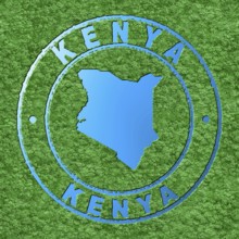 Map of Kenya, Forest with Water Map, CO2 Reduction