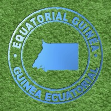 Map of Equatorial Guinea, Forest with Water Map, CO2 Reduction