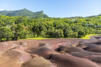 The beautiful Seven Coloured Earth (Terres des Sept Couleurs), near Chamarel, Island Mauritius,