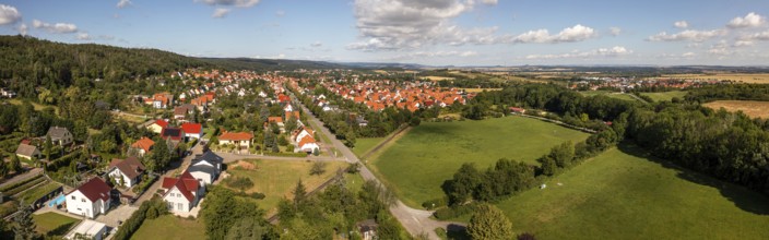 Aerial panorama Gernrode Harz
