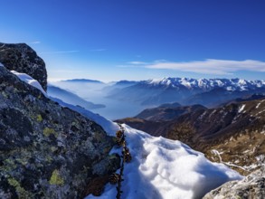 Winter landscape of Lake Como