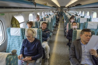 High Speed Train, Passengers, Wagon, Taiwan High Speed Rail HSR, Taiwan, Asia