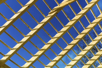 Roof construction made of wood, symbolic photo for home ownership, house construction and house