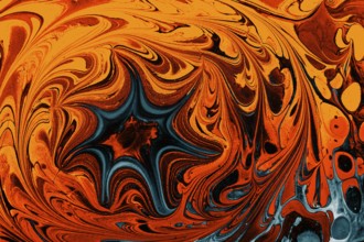 Ebru marble conch effect surface pattern design for print