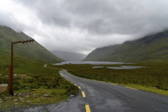 Delphi, Ireland, 24v July, 2022: the Doolough Valley stop on the Wild Atlantic Way scenic drive in
