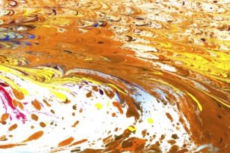 Abstract marbling art patterns in paint as background