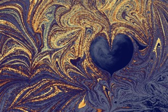 Abstract marbling pattern for fabric, design. Heart, love, romantic concept