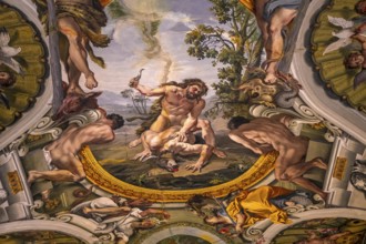ROME, ITALY, JUNE 14, 2015 : interiors and architectural details of Doria Pamphilj Gallery, june