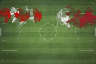Canada vs Bahrain Soccer Match, national colors, national flags, soccer field, football game,