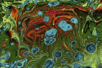 Ebru marble effect pattern design for print