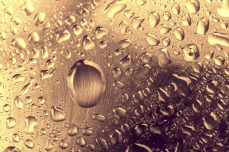 Background covered with water drops in close-up view