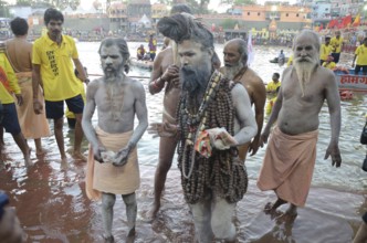 Naga sadhu, kumbh mela, ujjain, madhya pradesh, India, Asia