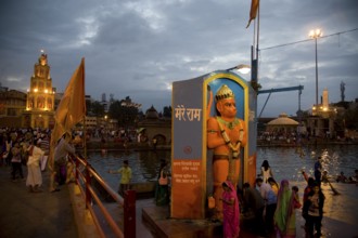 Lord hanuman statue on panchavati ramkund, Nasik, maharashtra, india, asia