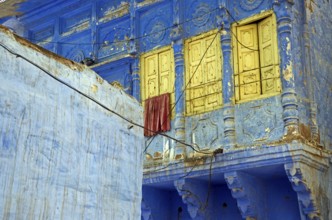 Blue house, Jodhpur, Rajasthan, India, Asia