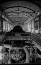 Germany, Bitterfeld, 31 March 1992, Chemiekombinat Bitterfeld, decommissioned Bitterfeld power