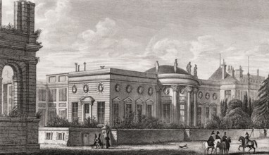 The Palais de la Légion d'honneur, Paris, antique steel engraved print, 1831