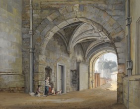 Norman Gate at Windsor Castle, 1767, royal residence at Windsor, Berkshire, England, UK, after Paul
