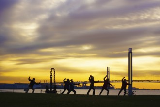 Early morning of gymnastics image. Shooting Location: Yokohama-city kanagawa prefecture