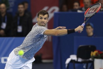 Sofia, Bulgaria - February 9, 2017: Grigor Dimitrov (pictured) from Bulgaria plays against Jerzy