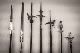 Spears and halberds, Álava Armory Museum, Vitoria, Basque Country, Spain, Europe