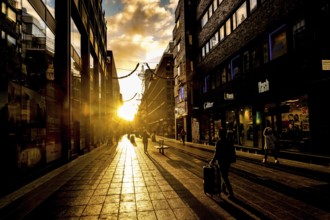 Stockholm cityscape and morning ray. Shooting Location: Sweden, Stockholm
