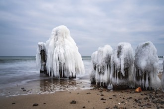 Winter on the coast of the Baltic Sea near Kühlungsborn