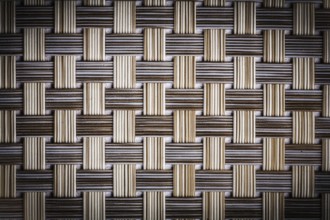 Texture old dusted wicker mat close up