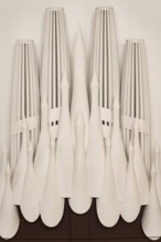Barcelona, Spain - 15 December 2019: A model of Sagrada Familia towers made of plaster in the