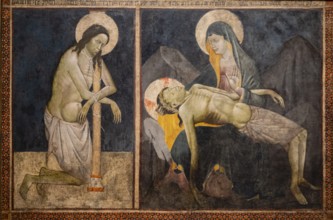 Christ tied to the column and Pietà, Master of the Pietà, late 14th century, tempera on canvas,