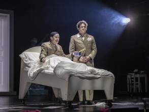 Trial based on Franz Kafka at the Maxim Gorki Theatre in Berlin in a production by Oliver Frljic .