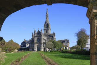 Sainte Anne Basilica from the 19th century, second largest pilgrimage site in France,
