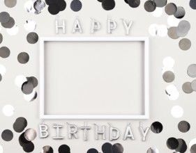View birthday decorations with frame
