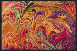 Traditional Ottoman Turkish abstract marbling art patterns as background