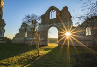 Sunburst through Wimpole Hall Folly, Cambridgeshire