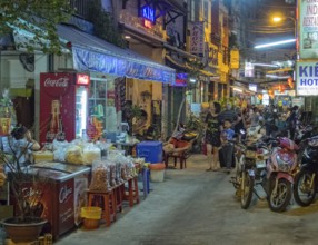 Bui Vien Street is a busy pedestrian area in the evening full of restaurants, bar, club and hotels,