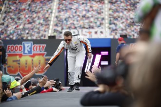 AJ Allmendinger gets ready for the Food City 500 in Bristol, TN, USA, North America