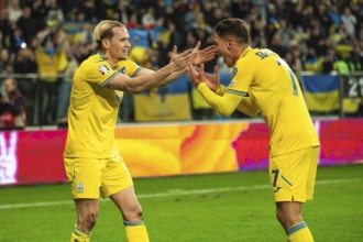 WROCLAW, POLAND - MARCH 26, 2024: Qualifications for UEFA Euro 2024. Final play-off match Ukraine -
