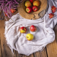Freshly picked apples in a fruit bowl