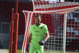 Goalkeeper Mirko Salvi (FC Basel) at the football test match: SC Freiburg - FC Basel REGULATIONS