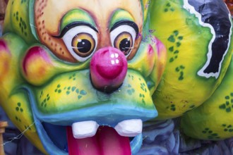 ACIREALE ITALY - FEBRUARY 26 2017: Detail of Parade float During The Carnival of Acireale on the