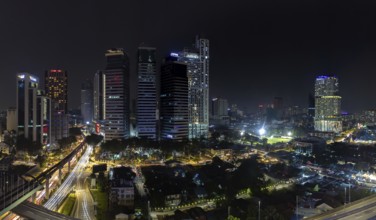 A picture of the Chow Kit district near the Kuala Lumpur downtown, at night