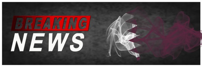 Qatar Breaking News, Smoke Flag Background
