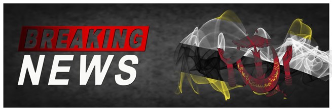Brunei Breaking News, Smoke Flag Background