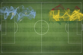 Micronesia vs Bolivia Soccer Match, national colors, national flags, soccer field, football game,