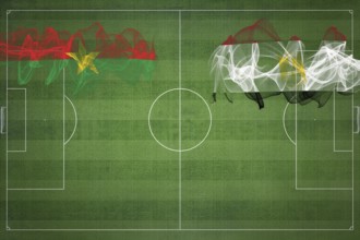 Burkina Faso vs Egypt Soccer Match, national colors, national flags, soccer field, football game,