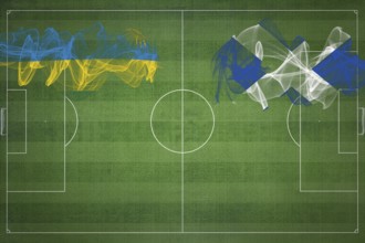 Rwanda vs Scotland Soccer Match, national colors, national flags, soccer field, football game,