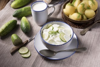 Mizeria is a Polish cucumber salad